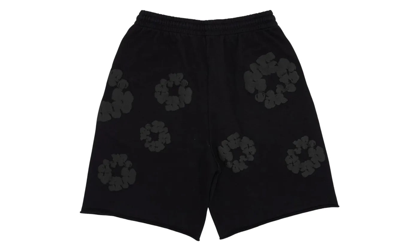 Denim Tears Mono Wreath Sweatshorts Black - DT-DENIM TE-MULTI