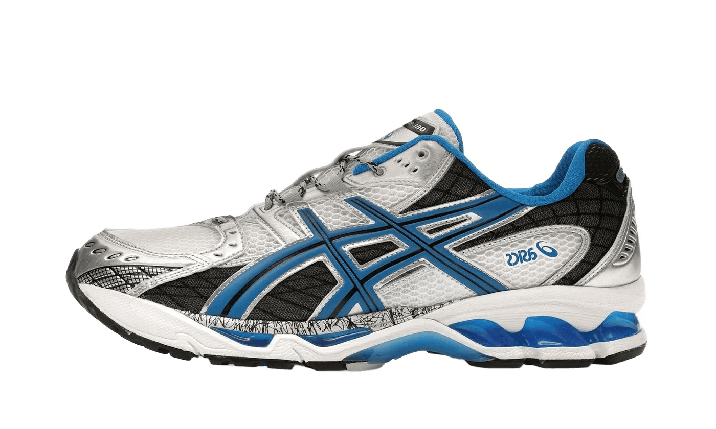 Asics blue and white shop
