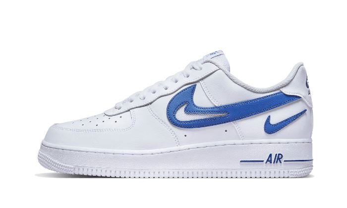 Nike Air Force 1 Low '07 FM Cut Out Swoosh White Game Royal – limitierter Sneaker bei Shade Studios
