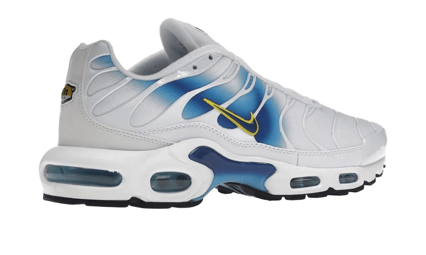 Nike Air Max Plus Spray Paint Swoosh White Blue