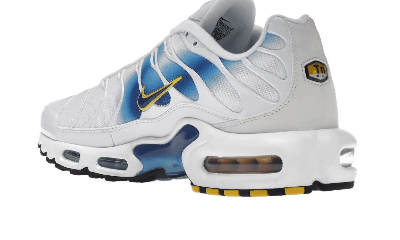 Nike Air Max Plus Spray Paint Swoosh White Blue