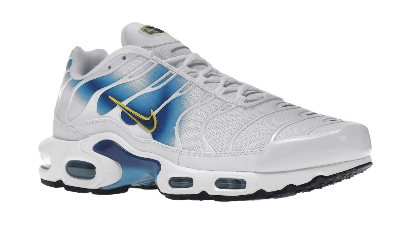Nike Air Max Plus Spray Paint Swoosh White Blue
