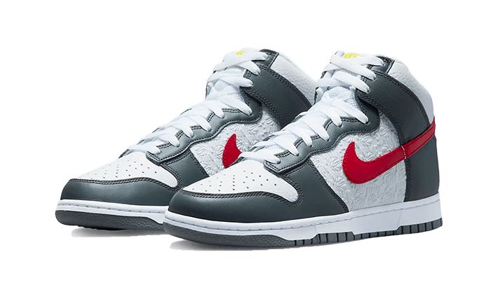 Nike Dunk High Embossed Basketball Grey Red – limitierter Sneaker bei Shade Studios