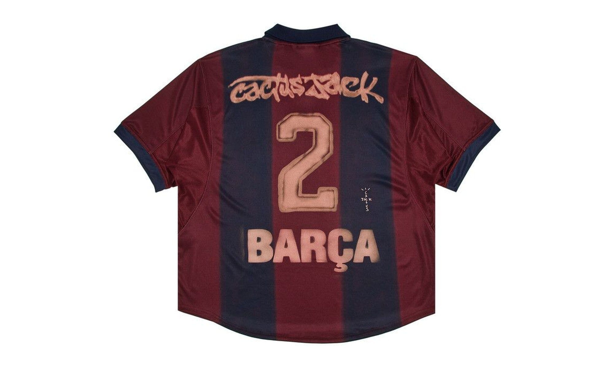 Nike FC Barcelona x Cactus Jack Retro 2000/01 Home Skeleton Jersey Red/Blue