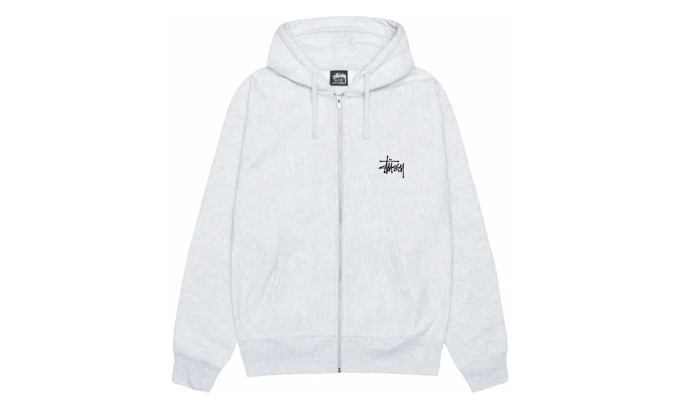 Stussy Basic Stussy Zip Hoodie Ash Heather – limitierter Sneaker bei Shade Studios