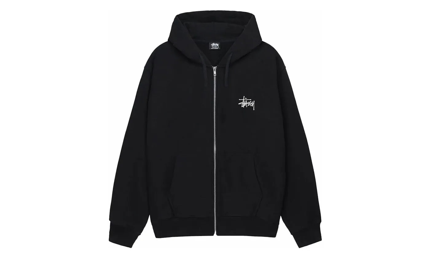 Stussy Basic Stussy Zip Hoodie Black – limitierter Sneaker bei Shade Studios