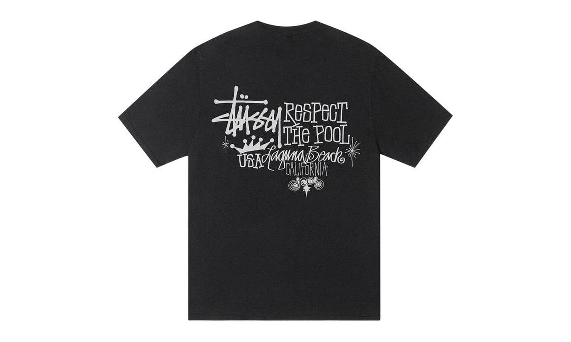 Stussy Respect The Pool Tee Pigment Dyed Black