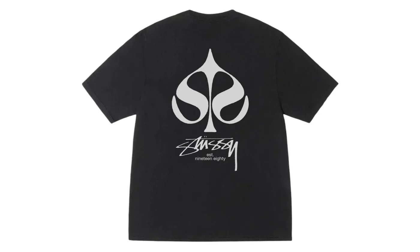 Stussy Spade Pigment Dyed Tee Black - 1905156-BLAC