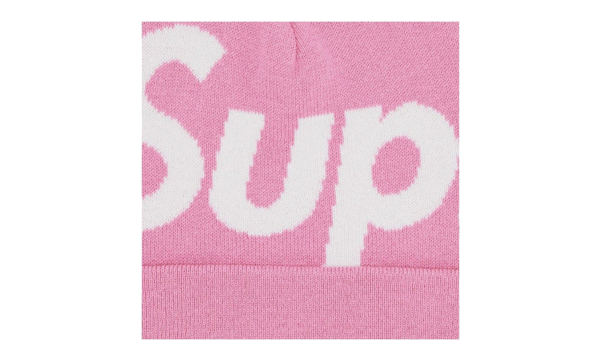 Supreme Big Logo Beanie Pink