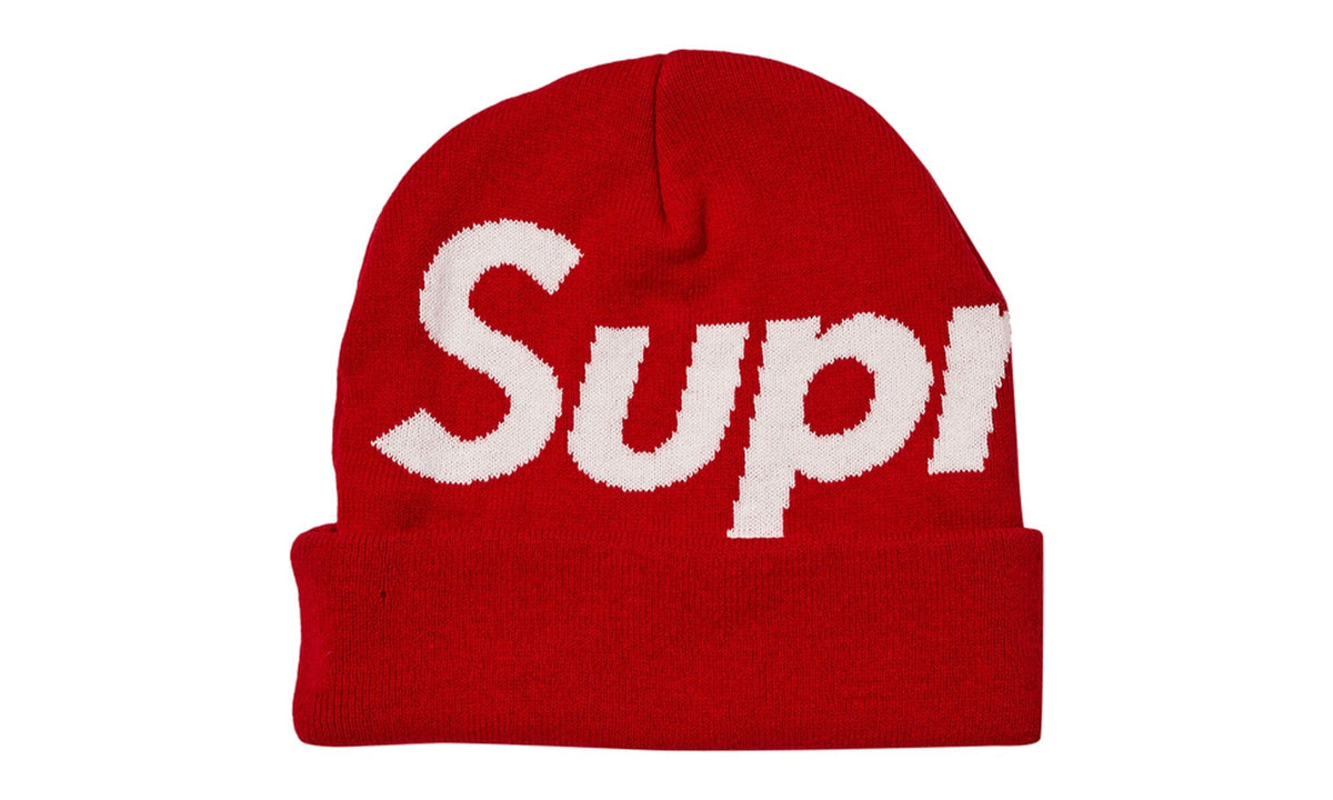Supreme Big Logo Beanie Red