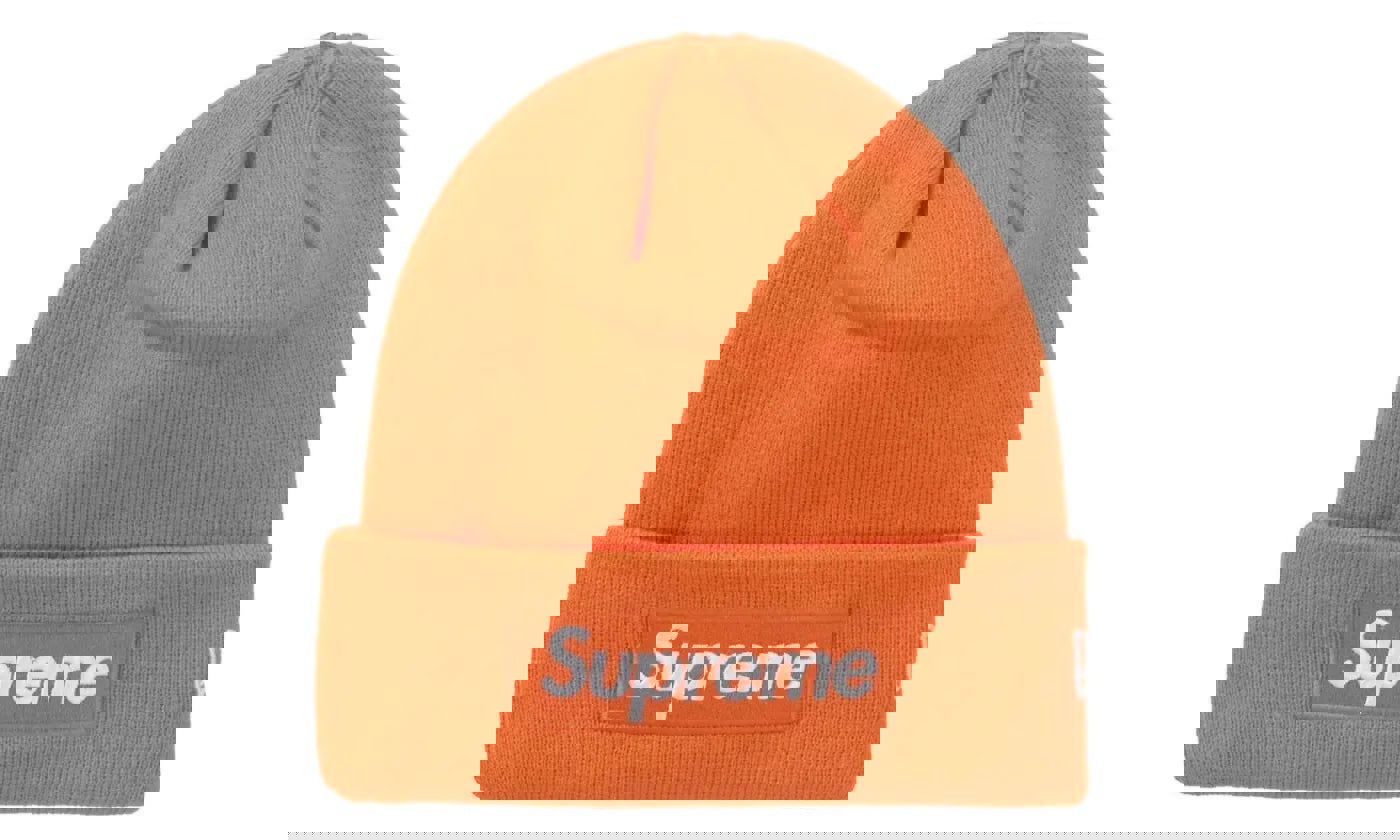 Supreme New Era Box Logo Beanie (FW24) Dark Orange