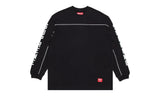 Supreme Paneled Piping Long-Sleeve Top Black