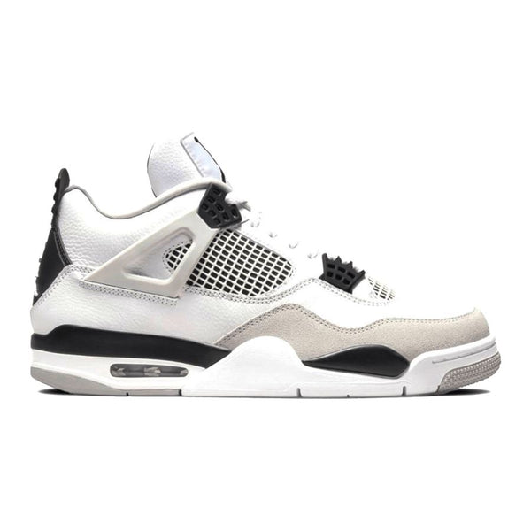 Dieses Bild zeigt einen Nike Air Jordan 4 in weiß schwarz
