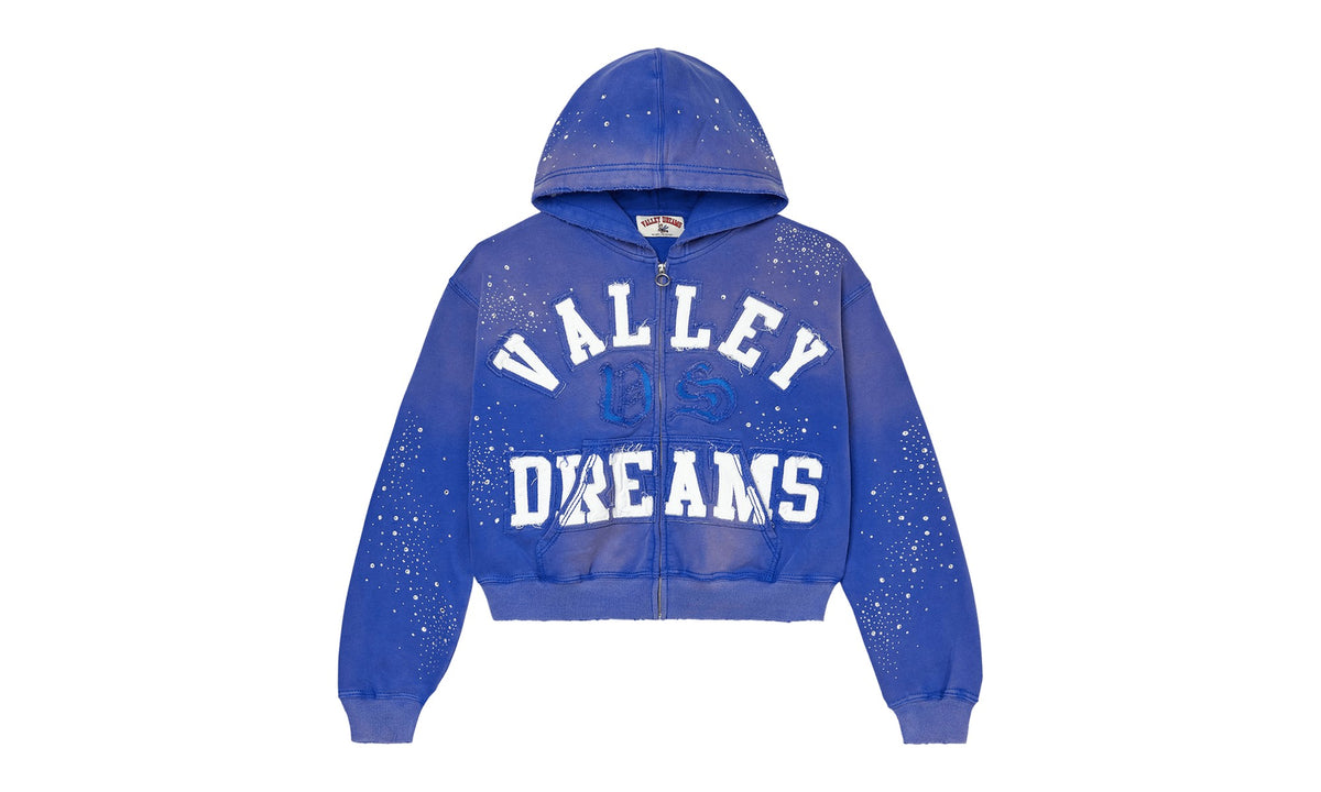 Vale Forever Classico Zip Up Hoodie Sapphire