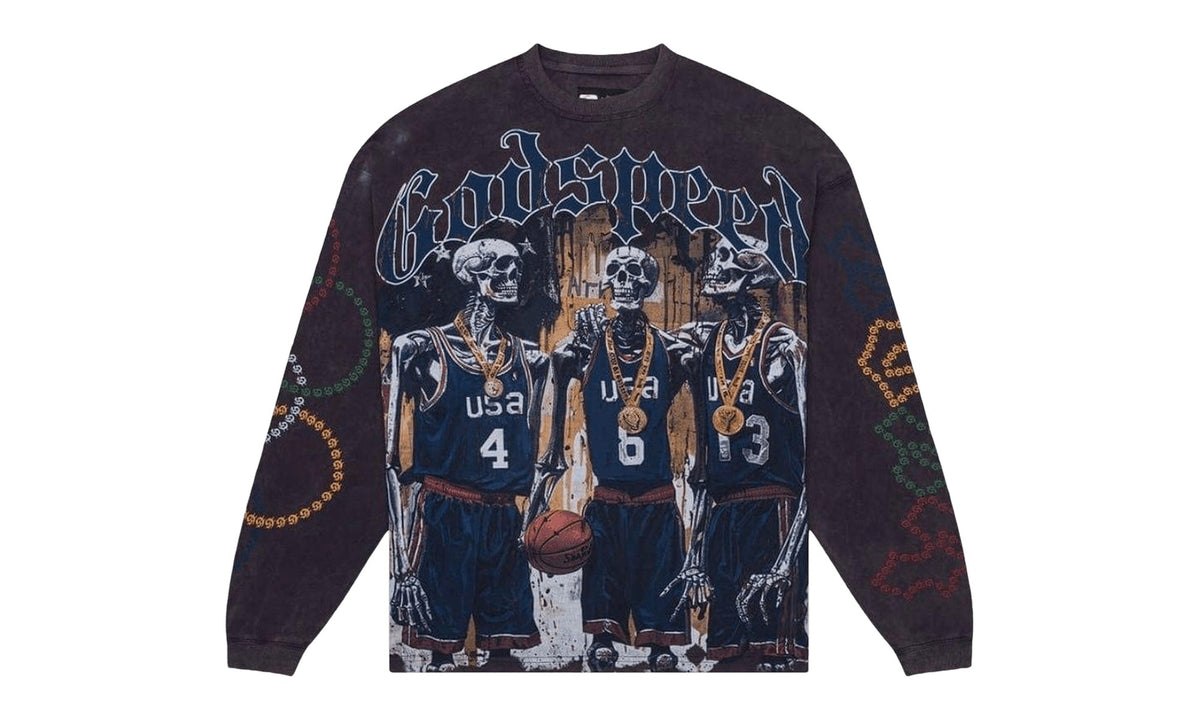 Godspeed Dream Team Long-Sleeve T-Shirt Black wash