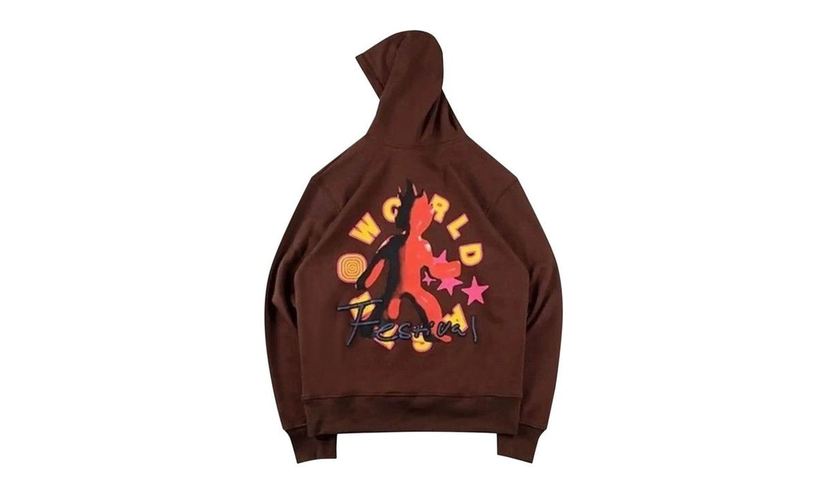 Cactus Jack by Travis Scott Flame Guy Hoodie Brown