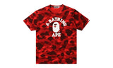 BAPE Color Camo College Tee Red