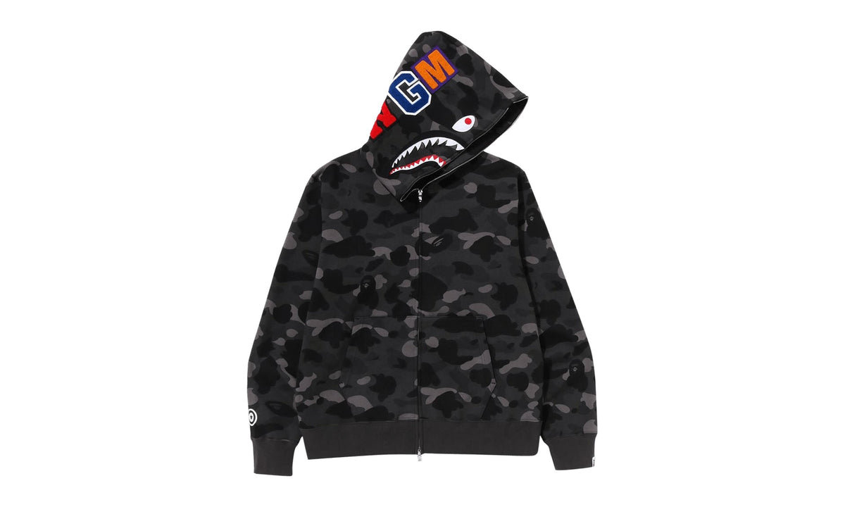 BAPE Color Camo Shark Full Zip Hoodie Black