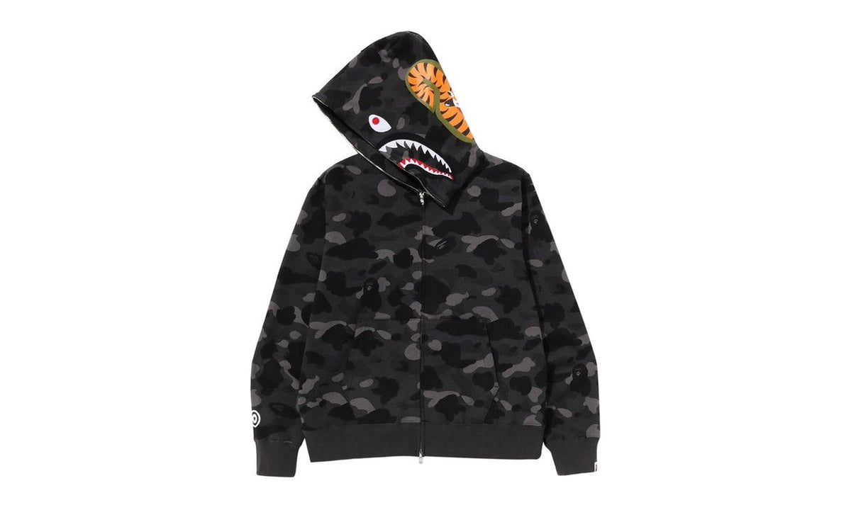 BAPE Color Camo Shark Full Zip Hoodie Black