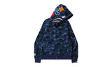 BAPE Color Camo Shark Full Zip Hoodie Navy