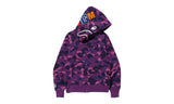 BAPE Color Camo Shark Full Zip Hoodie Purple