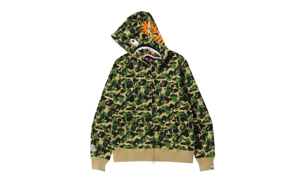 BAPE ABC Camo Shark Full Zip Hoodie Green