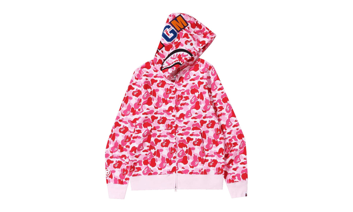BAPE ABC Camo Shark Full Zip Hoodie Pink