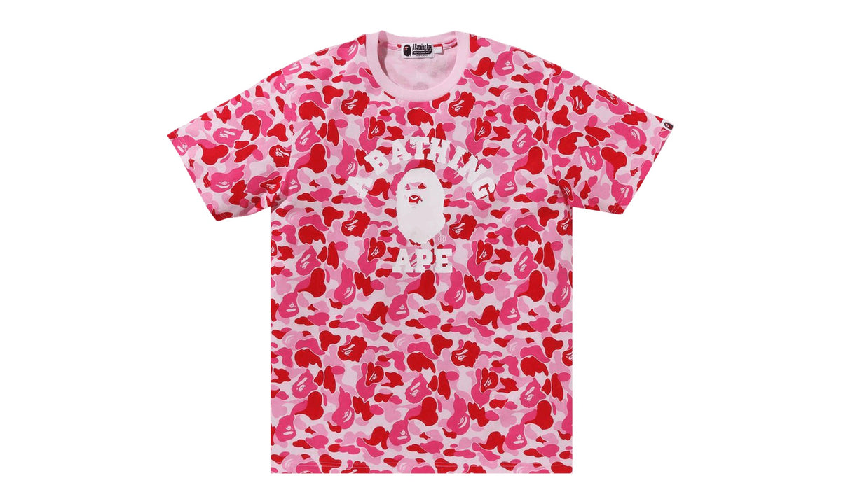 BAPE ABC Camo College Tee Pink