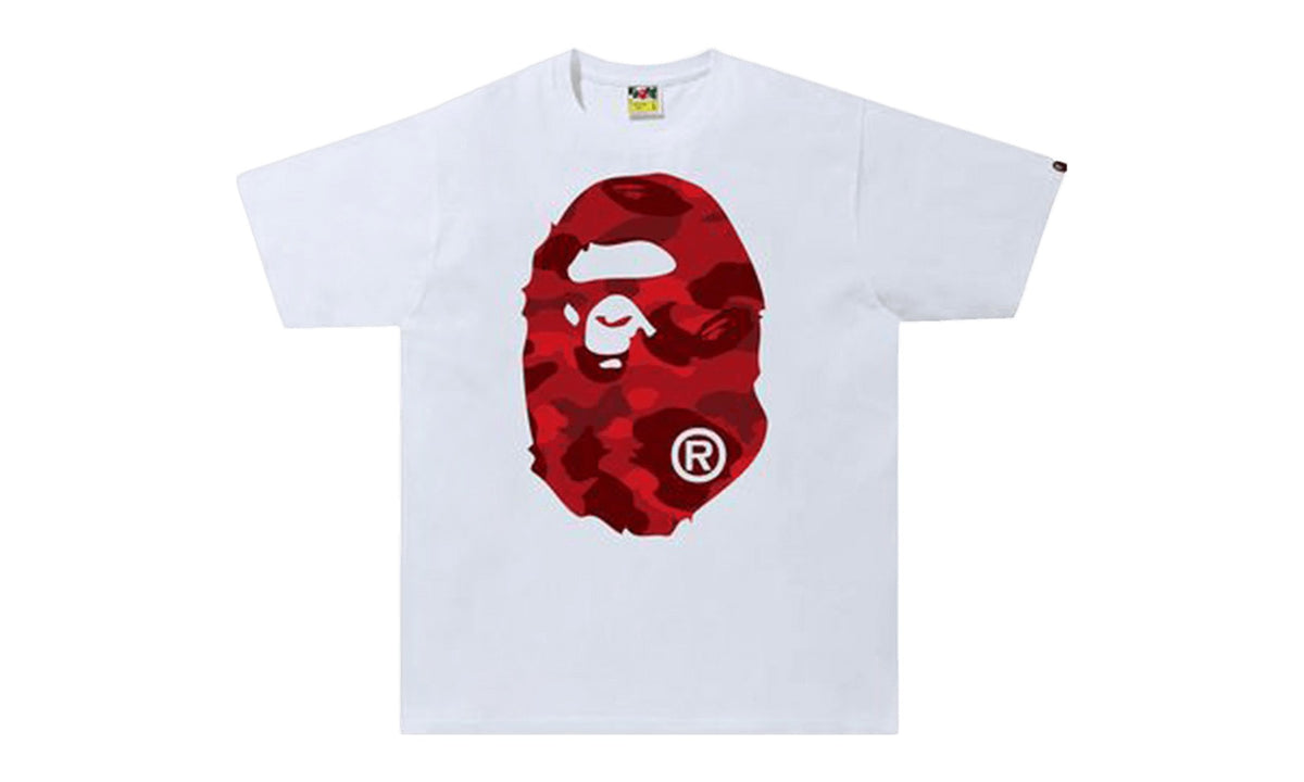 BAPE Color Camo Big Ape Head Tee White/Red