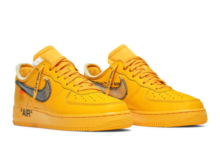 Nike Air Force 1 Low Off-White University Gold Metallic Silver – limitierter Sneaker bei Shade Studios