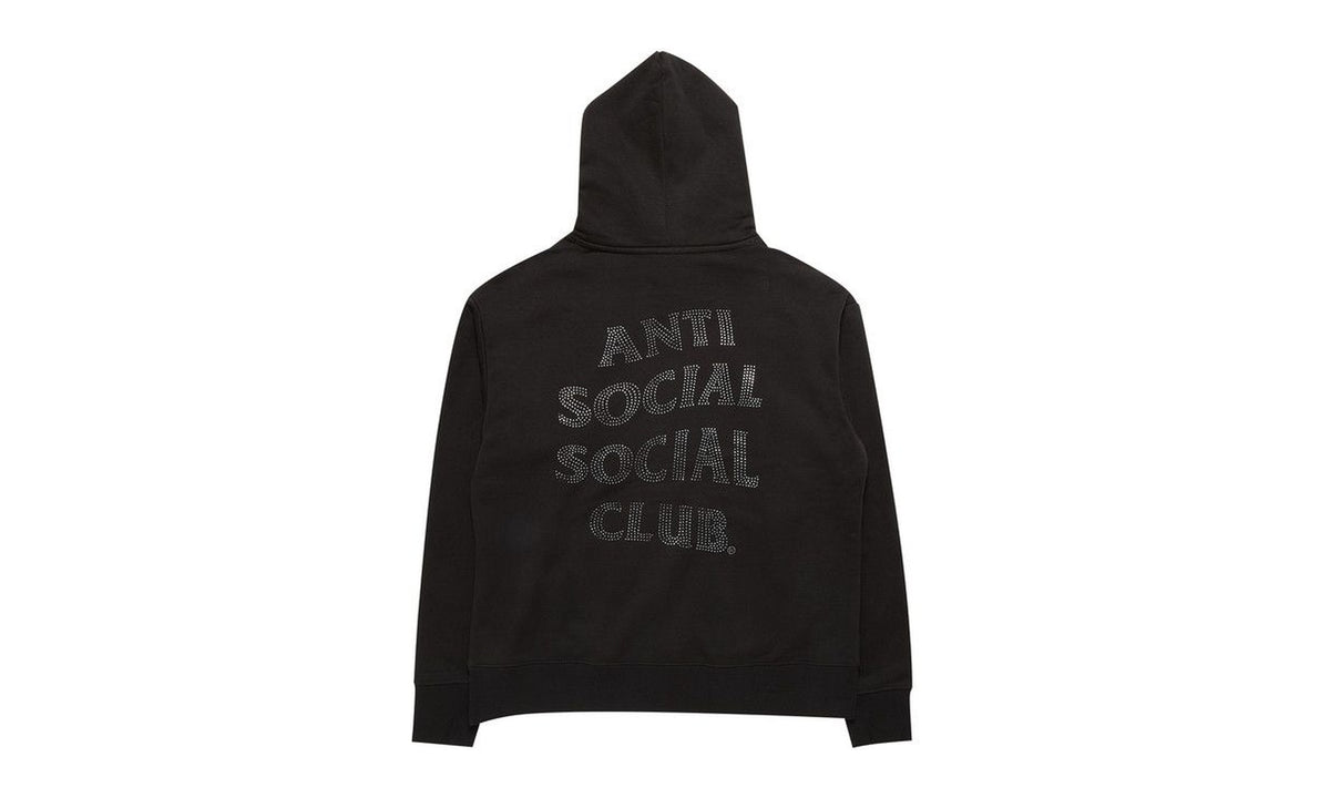 Anti Social Social Club Mind Games Rhinestone Hoodie Black