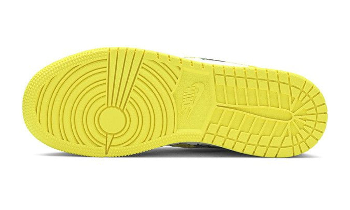 Air Jordan 1 Mid SE GS Rose Patch - Dynamic Yellow
