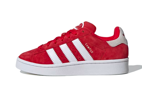 Adidas originals campus red suede trainers hotsell