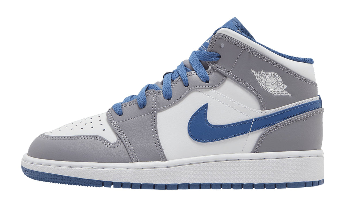 Air Jordan 1 Mid GS Cement True Blue