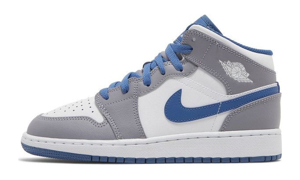 Air Jordan 1 Mid GS Cement True Blue