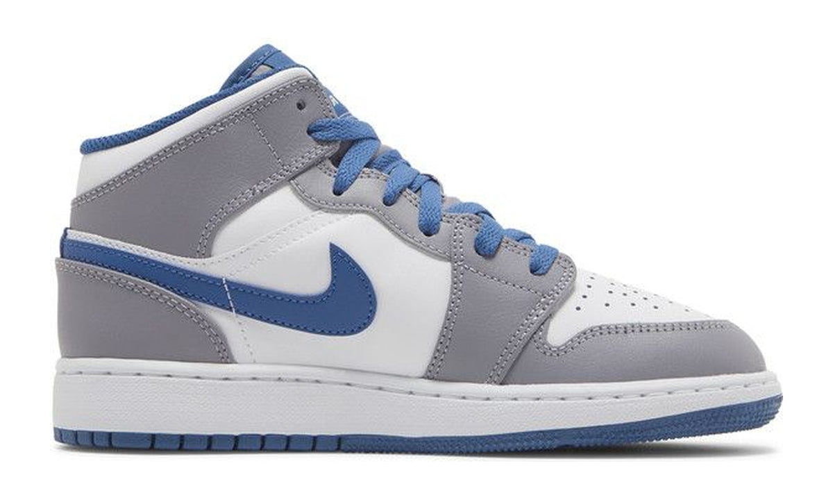 Air Jordan 1 Mid GS Cement True Blue