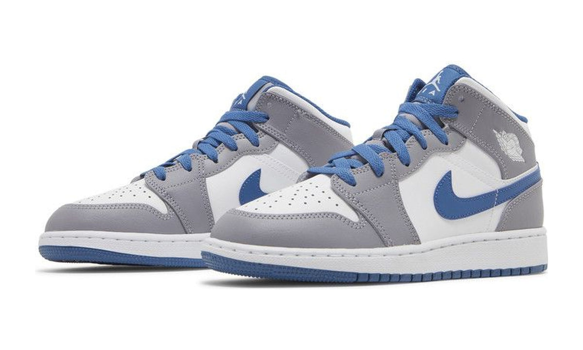 Air Jordan 1 Mid GS Cement True Blue