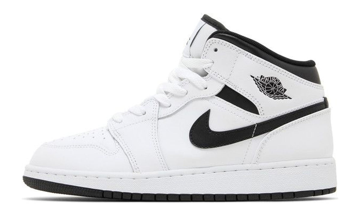Air Jordan 1 Mid GS White Black