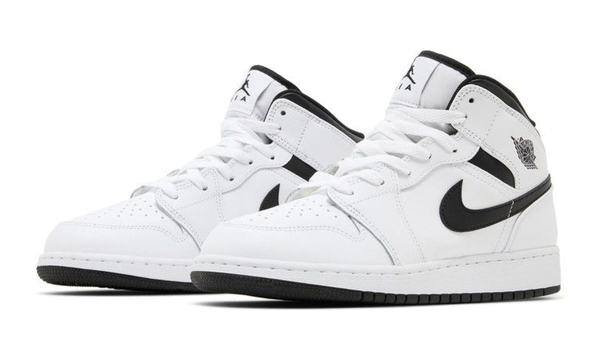 Air Jordan 1 Mid GS White Black