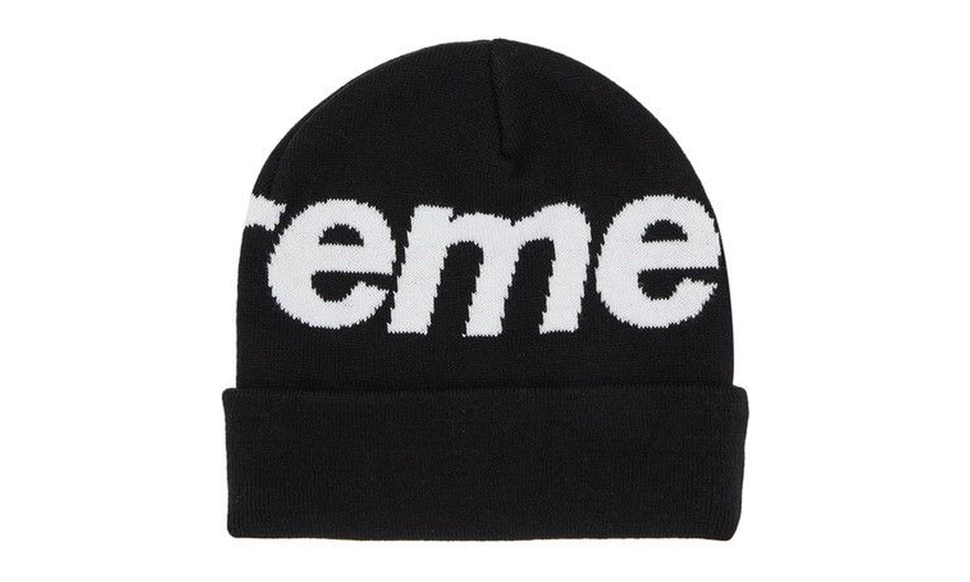 Supreme Big Logo Beanie Black