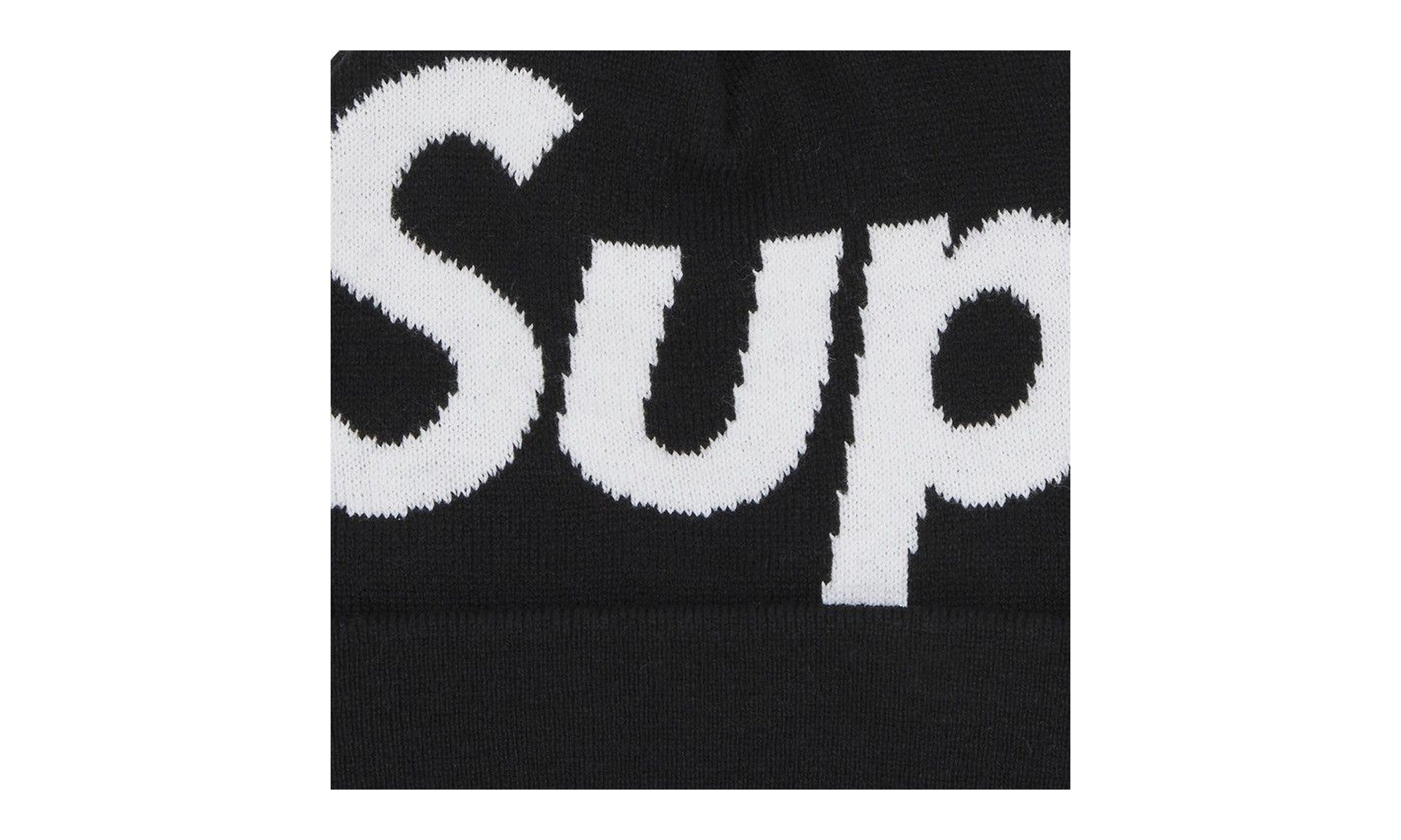 Supreme Big Logo Beanie Black