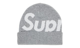 Supreme Big Logo Beanie Heather Grey