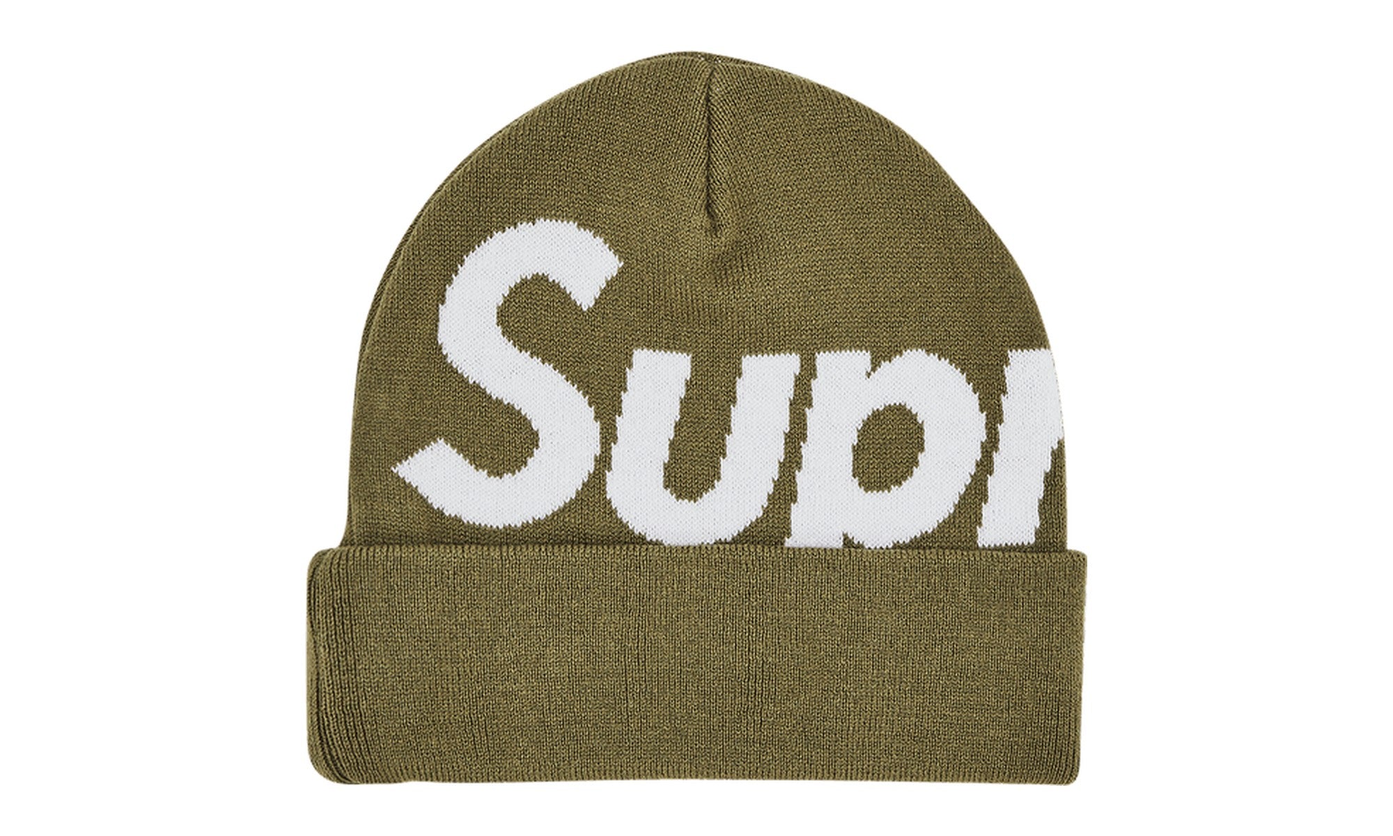 Supreme Big Logo Beanie Light Olive