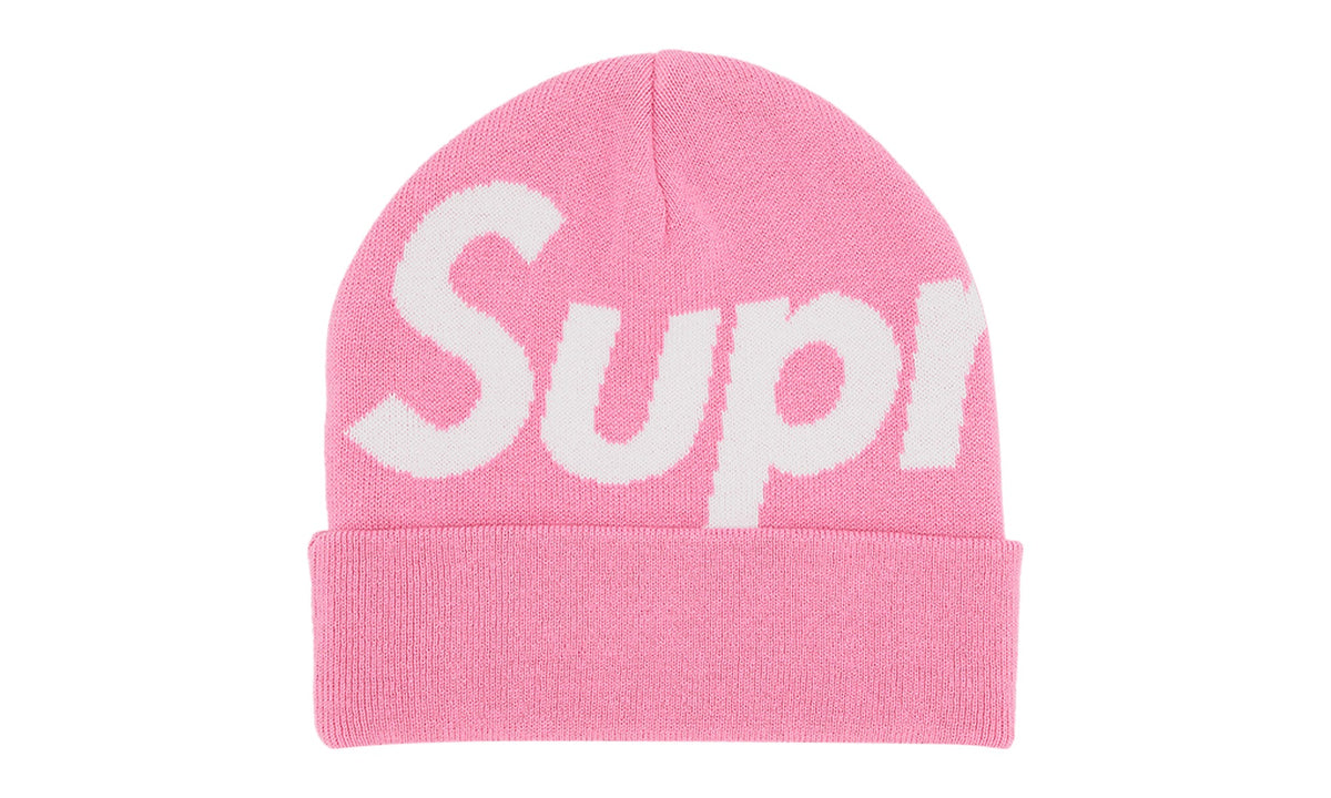 Supreme Big Logo Beanie Pink