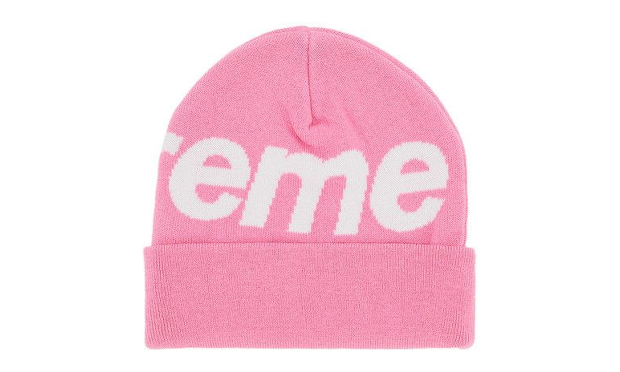 Supreme Big Logo Beanie Pink