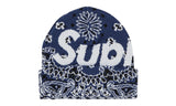 Supreme Bandana Big Logo Beanie Navy
