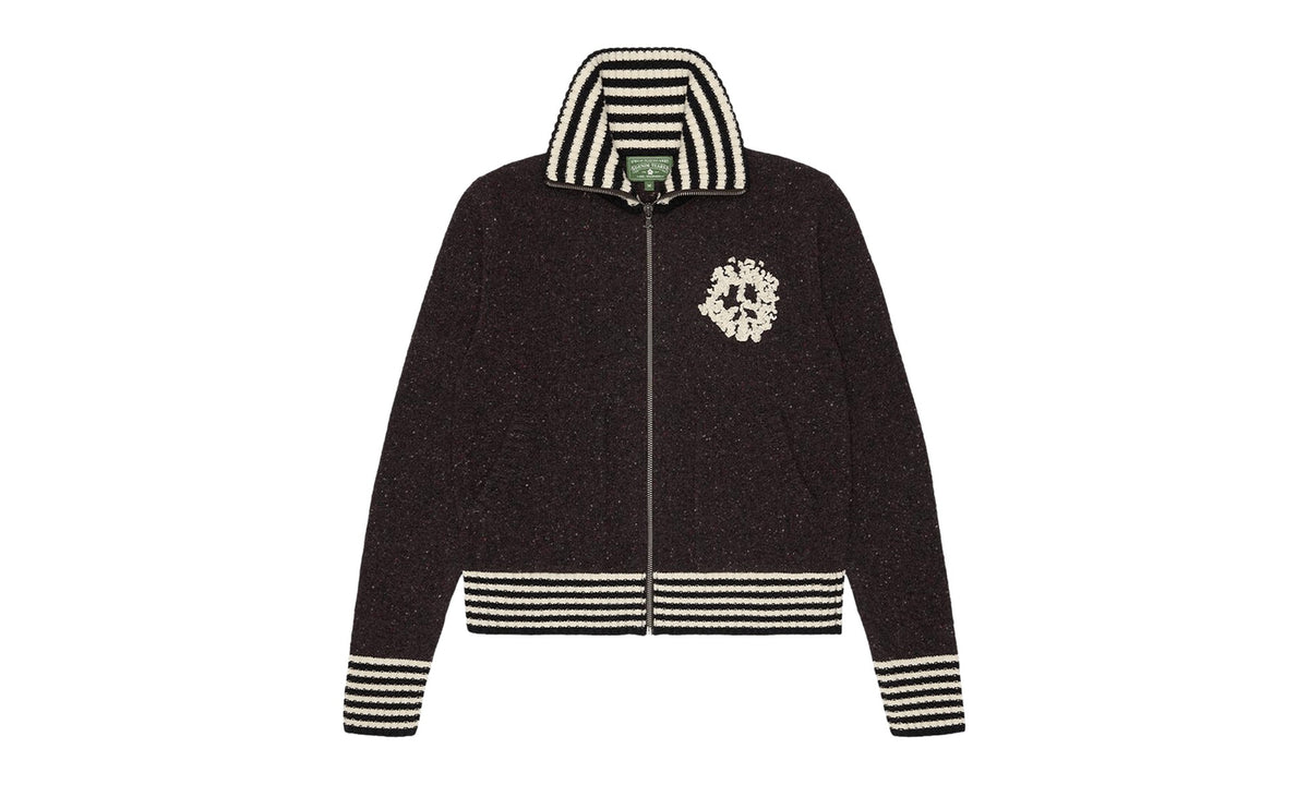 Denim Tears University Zip Up Sweater Black