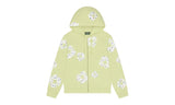 Denim Tears Rhinestone Cotton Wreath Zip Hoodie Mint