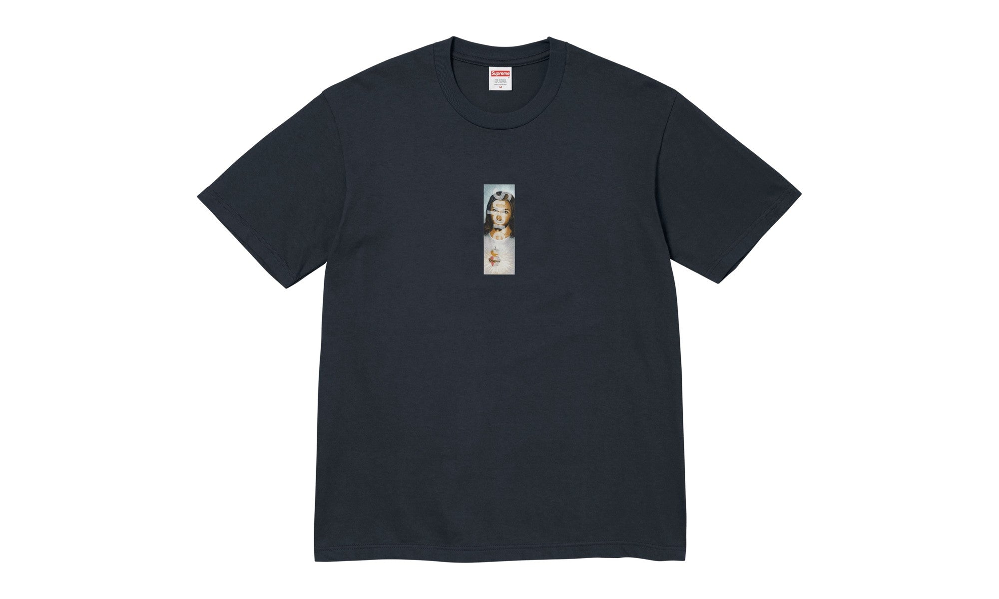 Supreme Prayer Card Box Logo Tee Navy