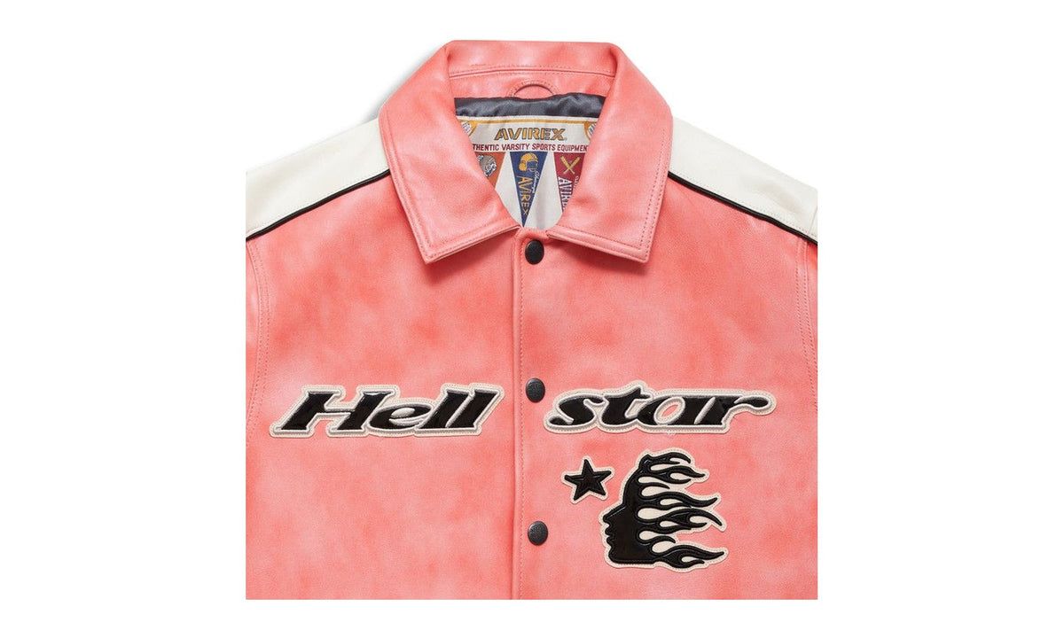 Hellstar All Star Leather Jacket Red